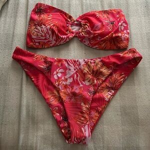 pink floral bikini set!